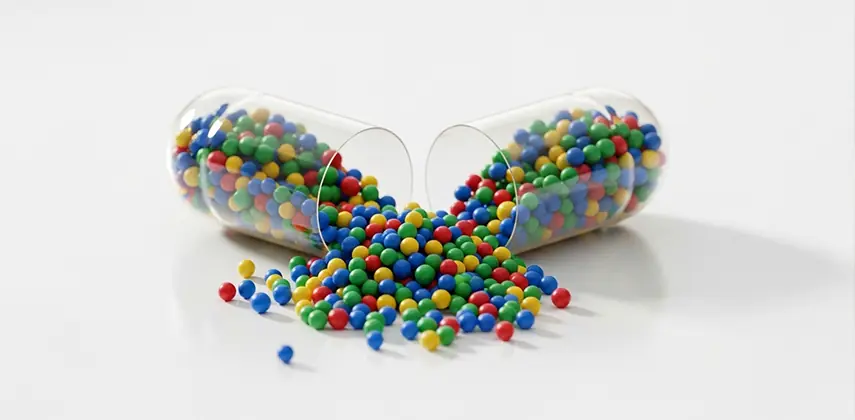 Granül ilaç nedir - İçi açılmış kapsülden dökülen mikro granüller